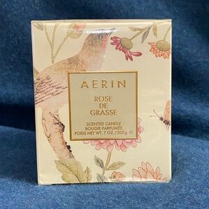 Aerin Rose de Grasse Candle with Floral Design